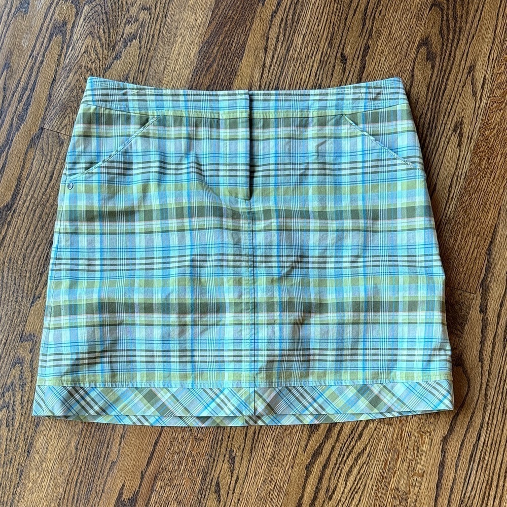 Cutter & Buck Green and Blue Plaid Skort